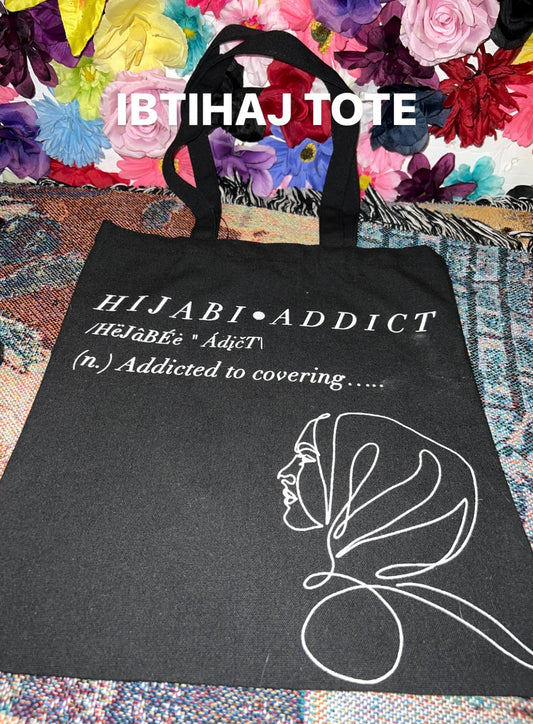 HIJABI ADDICT TOTE BAGS